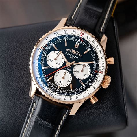 breitling navitimer rosegold schwarz|Breitling Navitimer discount.